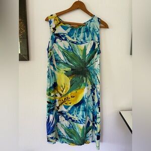 Jams world Hawaii Vibrant Leaf Print Midi Dress